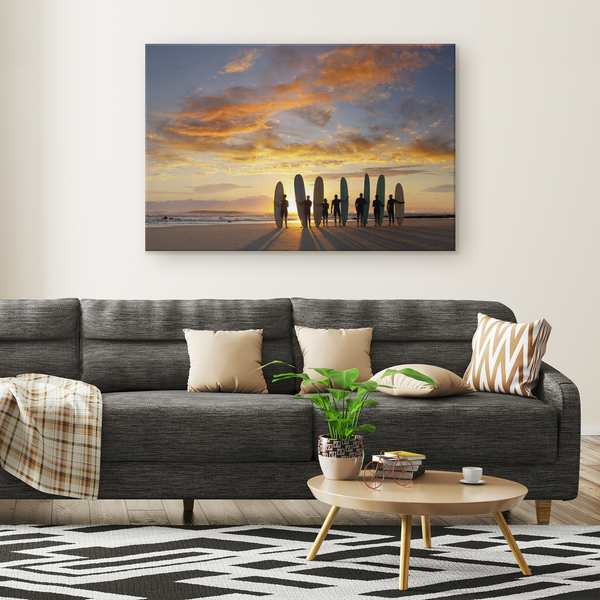 Surfari With Mates On Canvas