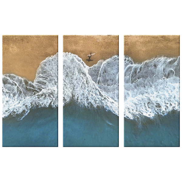Surfer's Paradise Three Panel Canvas Set