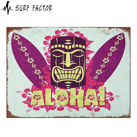 Aloha Vintage Metal Sign