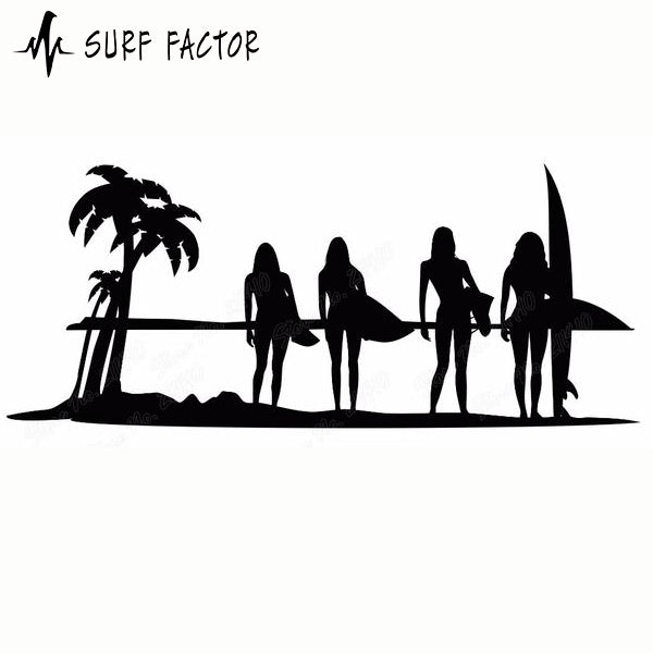 Girls Going Surfing Sticker