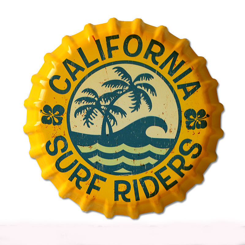 California Surf Riders Metal Sign