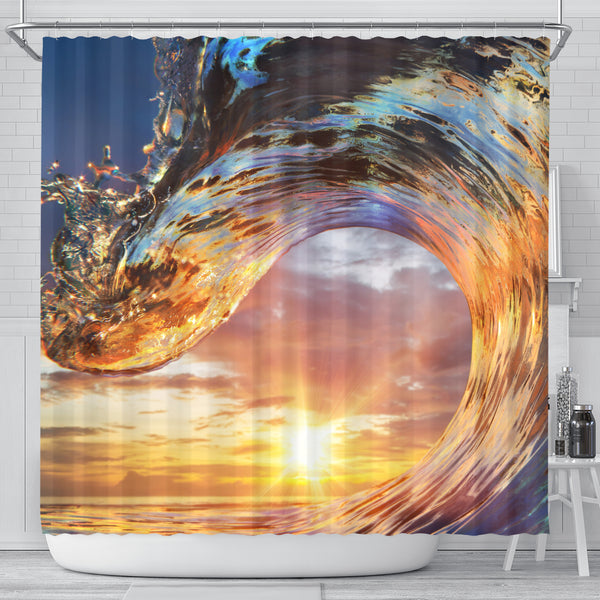 Ocean Power Shower Curtain