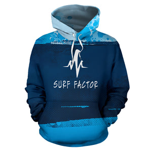 Surf factor blue abstract background