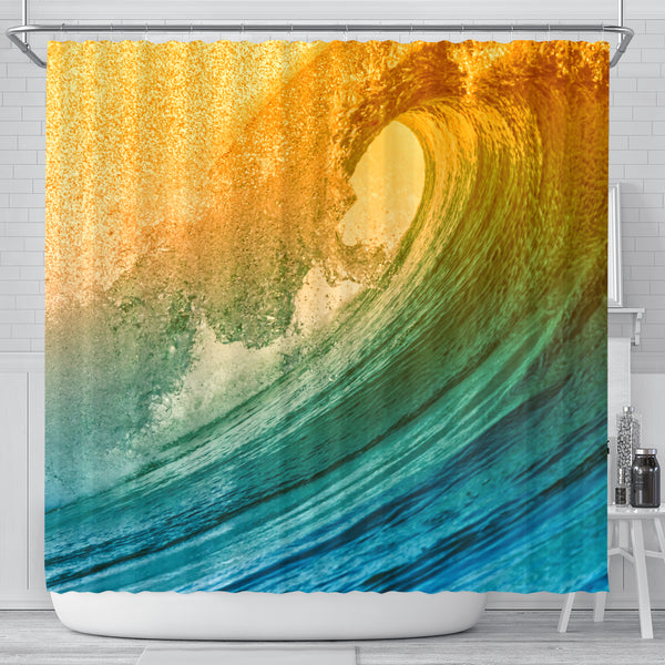 Wave Of Fire Shower Curtain