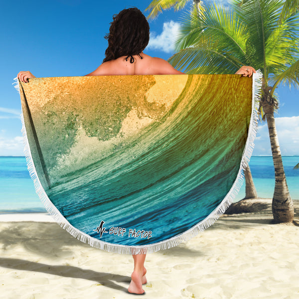 Wave Of Fire Beach Towel