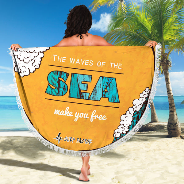 Sea Waves Beach Towel